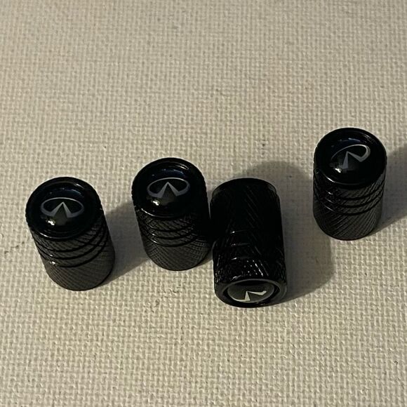 Infinity valve Stem caps in black set of 4 NWT - Picture 3 of 4